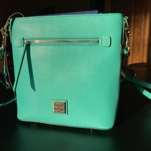 Dooney and Bourke Small Zip Saffiano Crossbody Mint